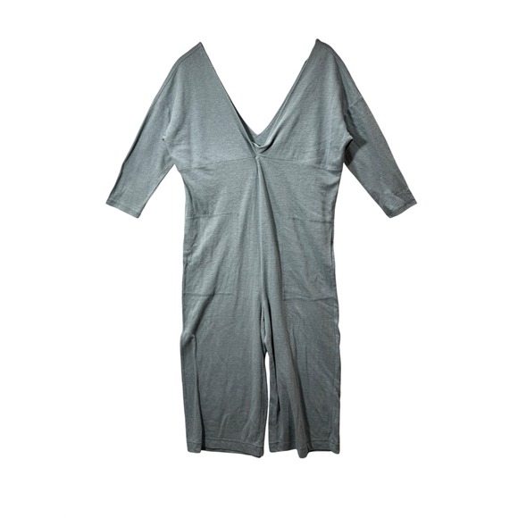 Free People FP Beach Linen Blend V-Neck Jumpsuit Romper Green XS - Picture 4 of 9